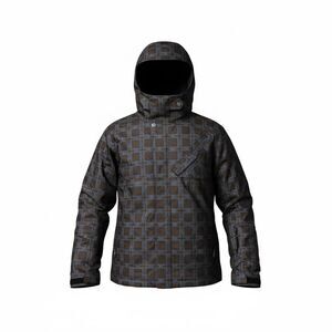 Bonfire Snowboard Ski Jacket Men’s Large Insulated Hooded Geometric